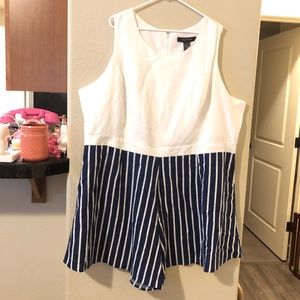 Ashley Stewart striped romper - Sz 26